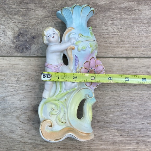 Vintage Cherub Porcelain Bud Stem Vase Coquette‎ Angelcore Fairycore Floral - Picture 8 of 10